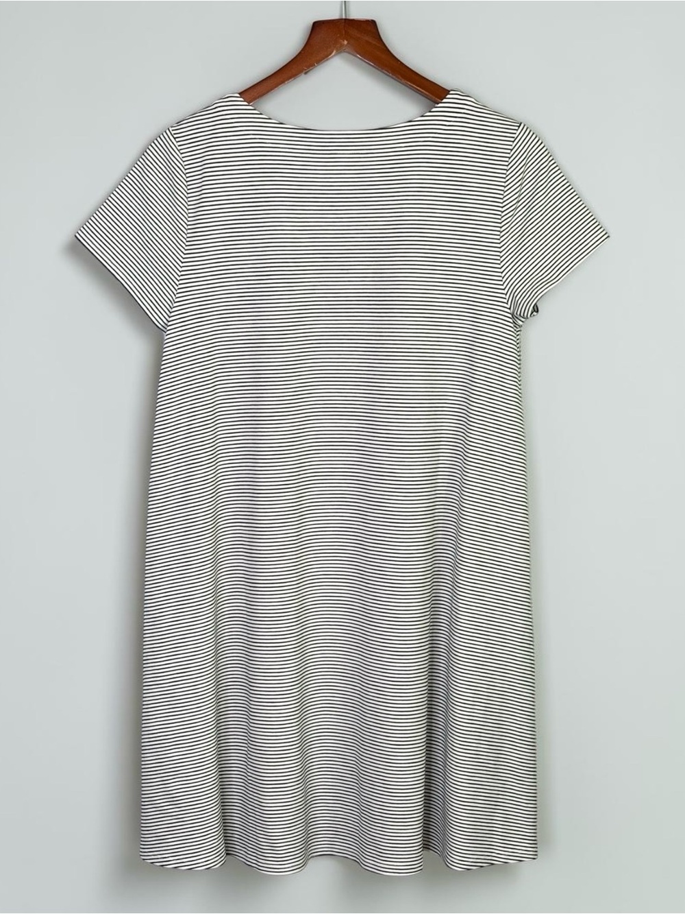 NWT Talbots Striped Swing Dress Large Petite LP Black White Knit - Picture 3 of 10
